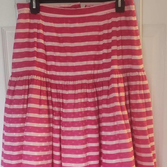 Vintage Raul Blanco striped midi skirt size 10 - Picture 2 of 4